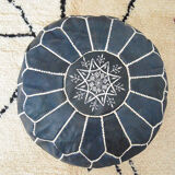 Pouf marocain en cuir