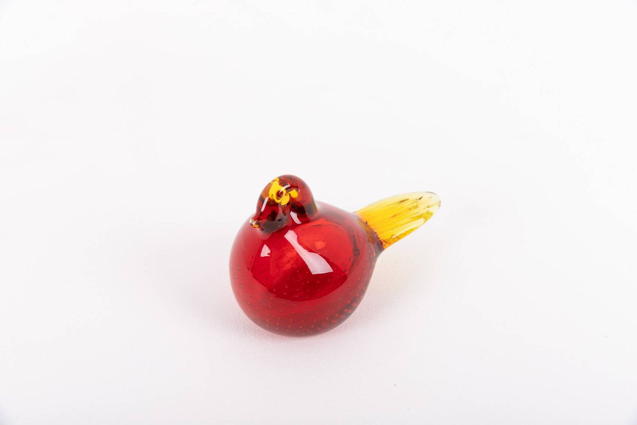 Sculptures d'oiseaux en verre artistique suédois de Bergdala, années 1970.
