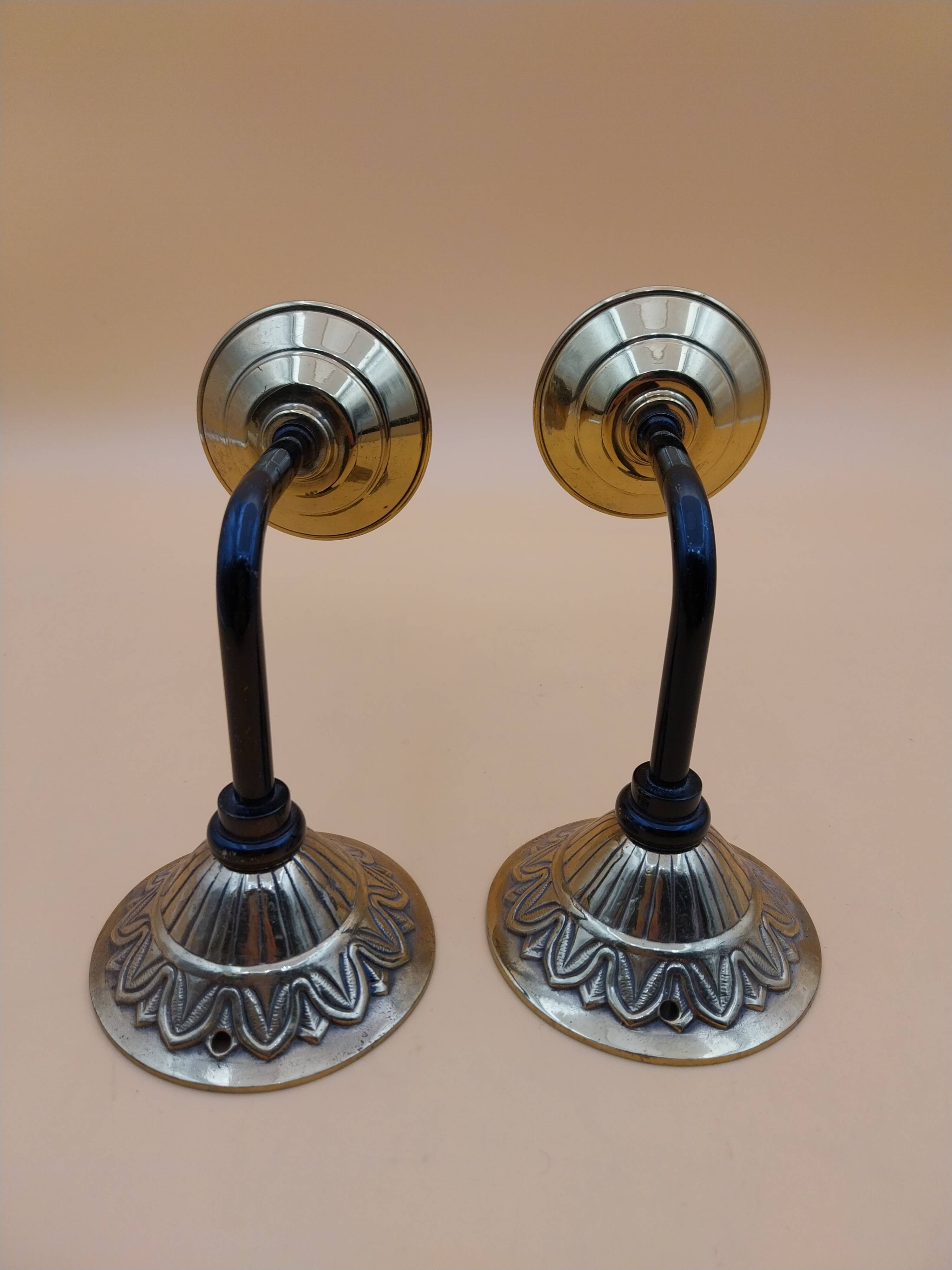 Pair of brass wall lights