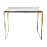 Side table milk smoked glass