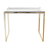 Side table milk smoked glass