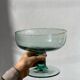 Coupe sur pied en verre soufflé