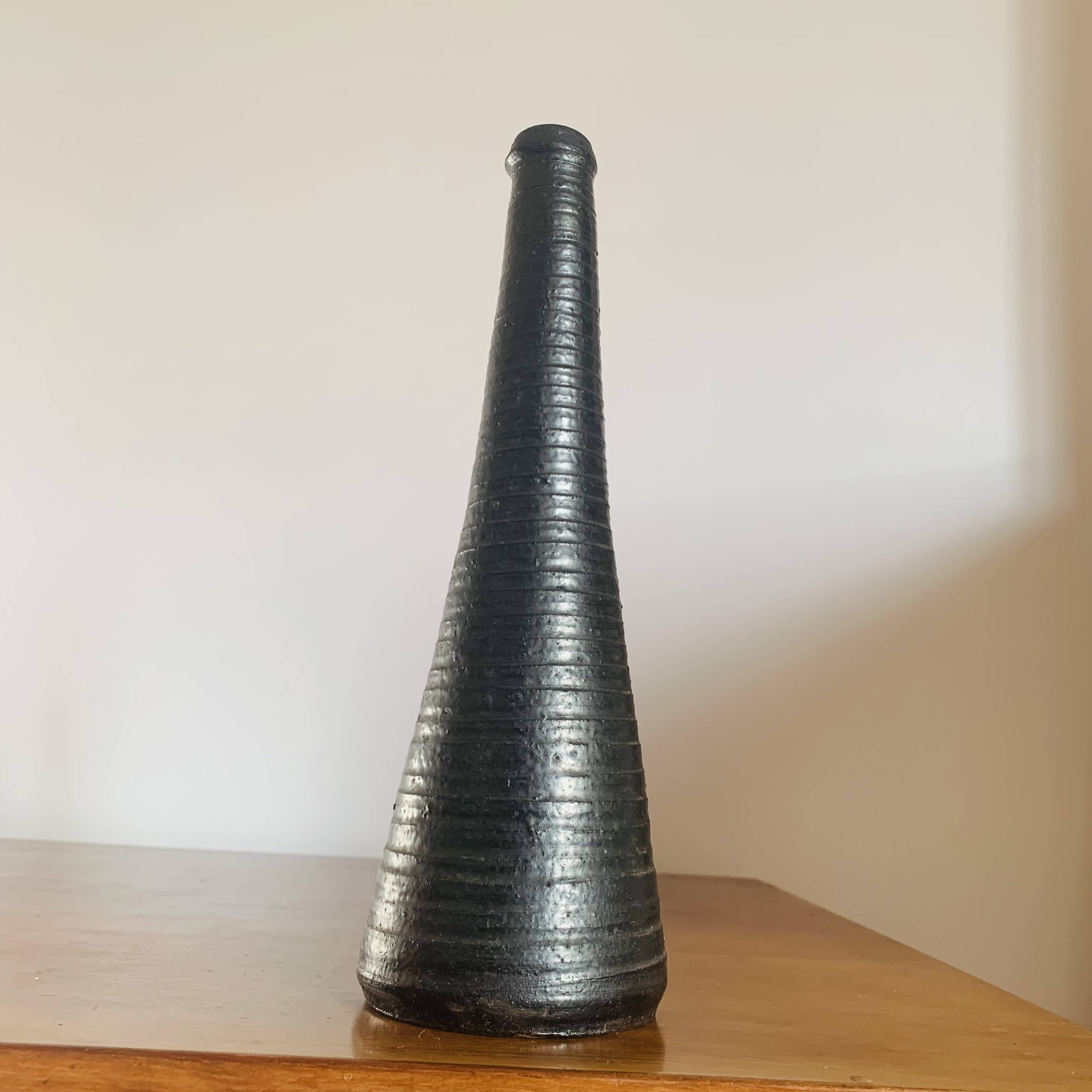 Glazed earthenware vase