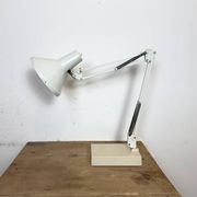 Vintage White Italian Architect Table Lamp, 1970s