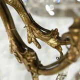 Bronze and Crystal Wall Lights with Pendants, Louis XV style – Late 19th century