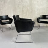 J-A Motte, set of 3 armchairs 773
