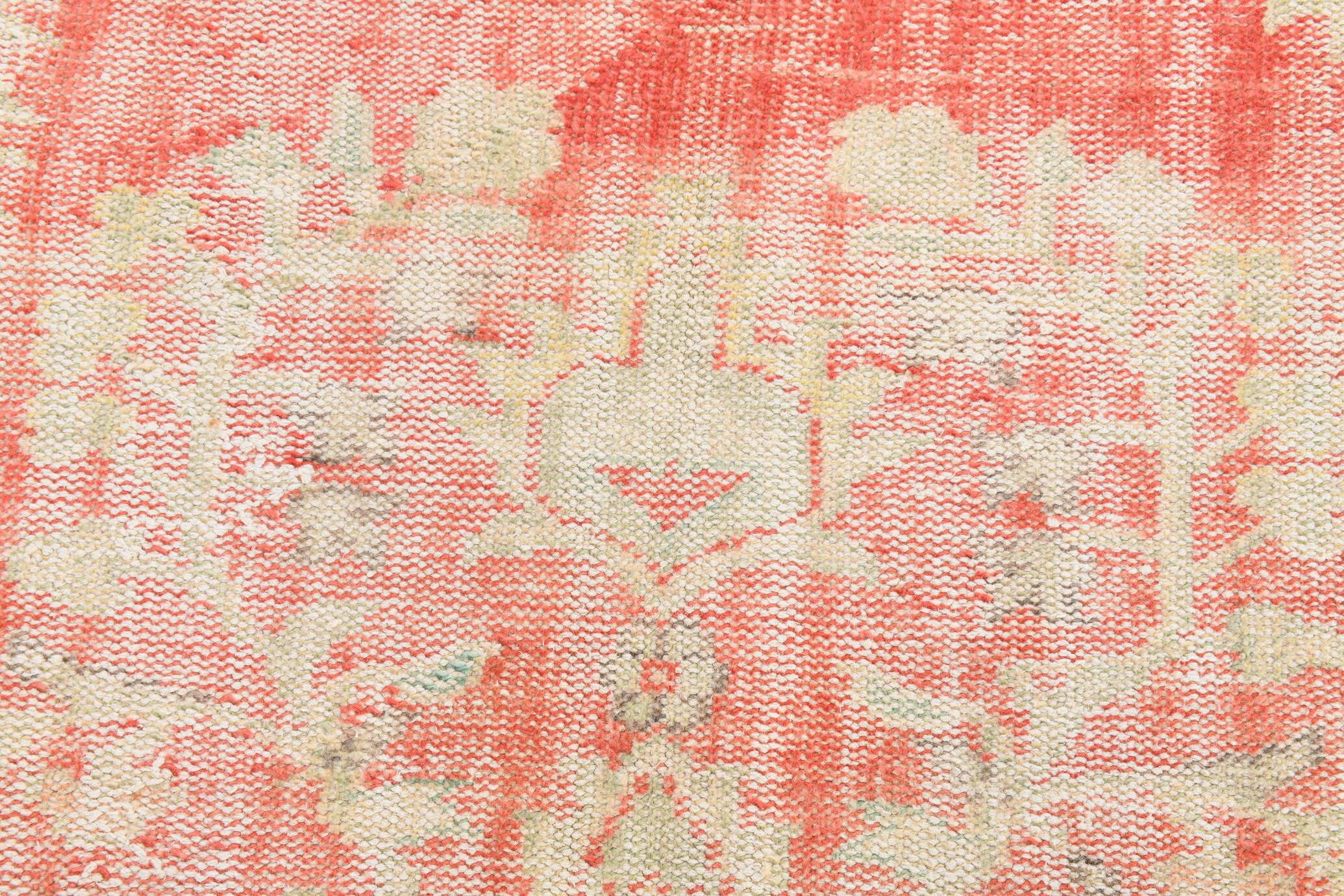 5x8 Cream & Red Turkish Vintage Rug 153x256Cm SK 20384