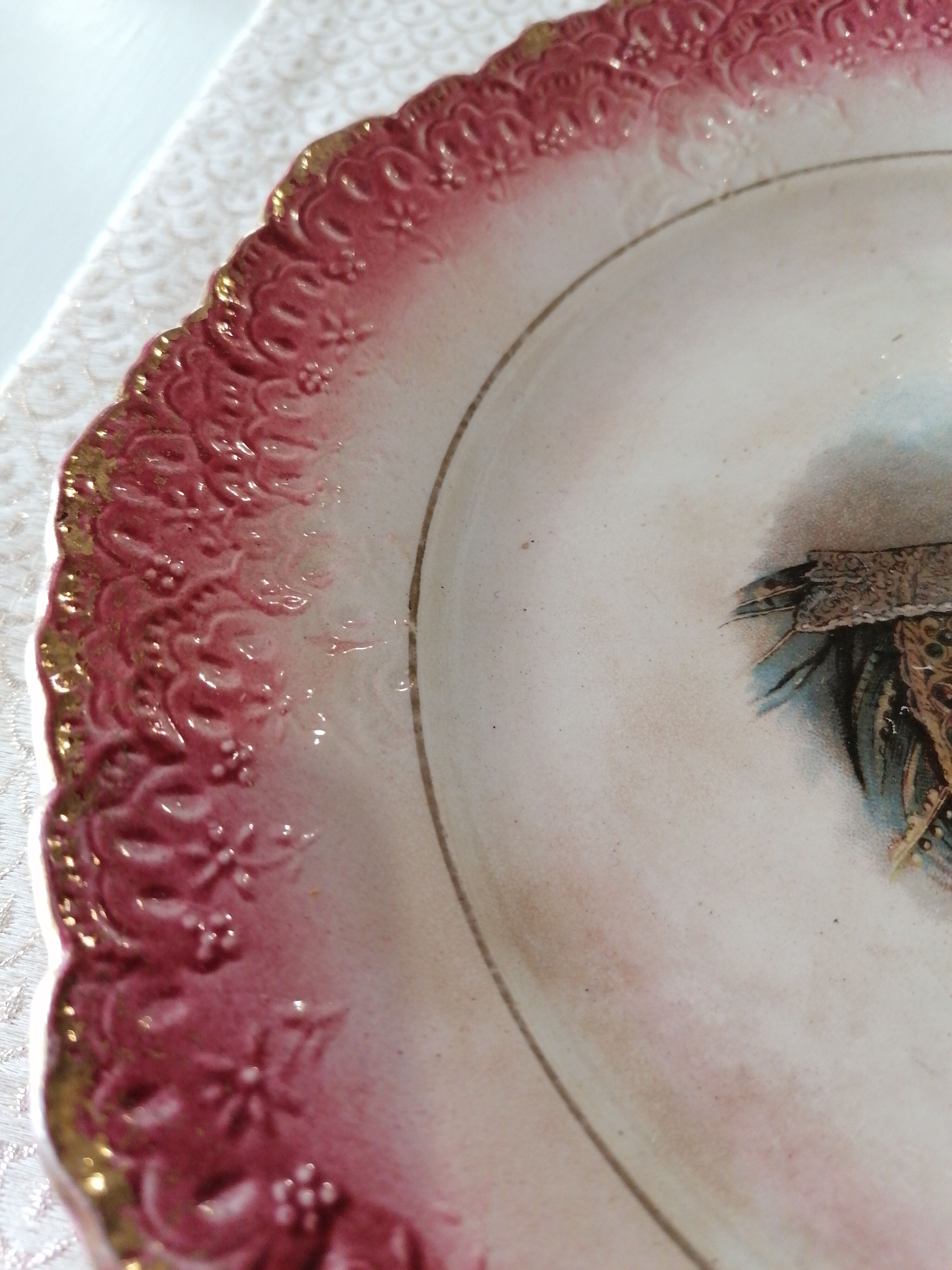 Old earthenware plate