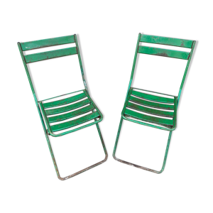 2 chaises troquet pliantes