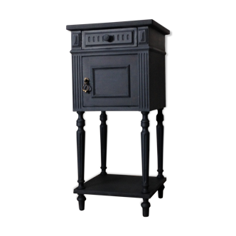 nightstand louis xvi / black anthracite