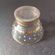 6 vintage champagne glasses from the 50s with gold trim and white stars
