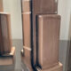 Pair of Skycraper Art Deco vases in glazed ceramic