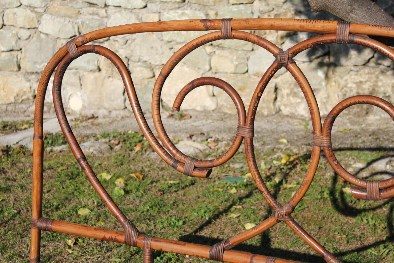 Vintage rattan headboard