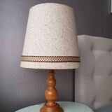 Lampe de table en bois scandinave 70s