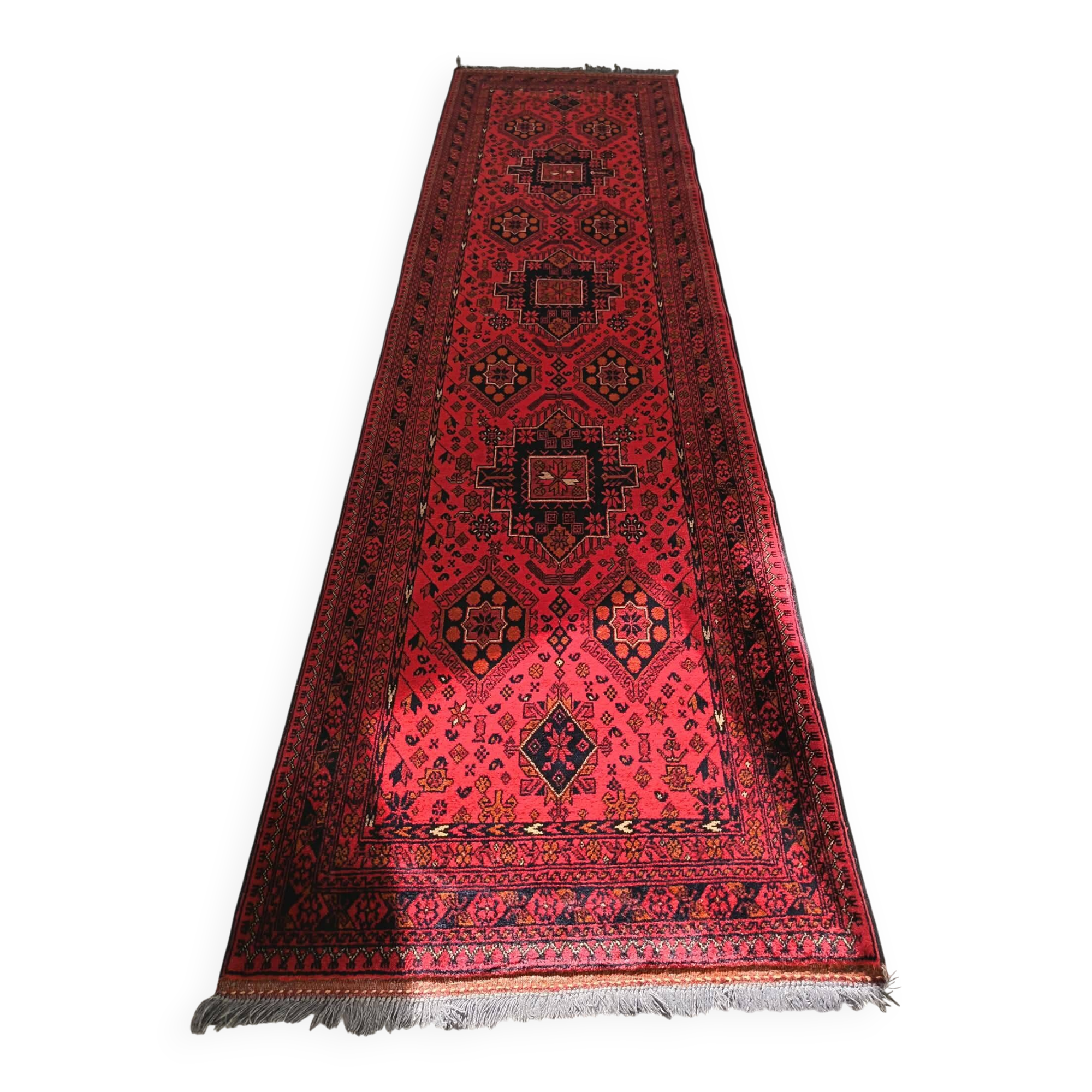 Handmade Afghan Khanmadoui hallway rug