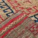 3x9 red & blue herki vintage runner rug 92x286cm