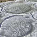 Service Arcoroc transparent plates and fish dish