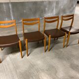 Set of 4 scandinavian chairs 1960