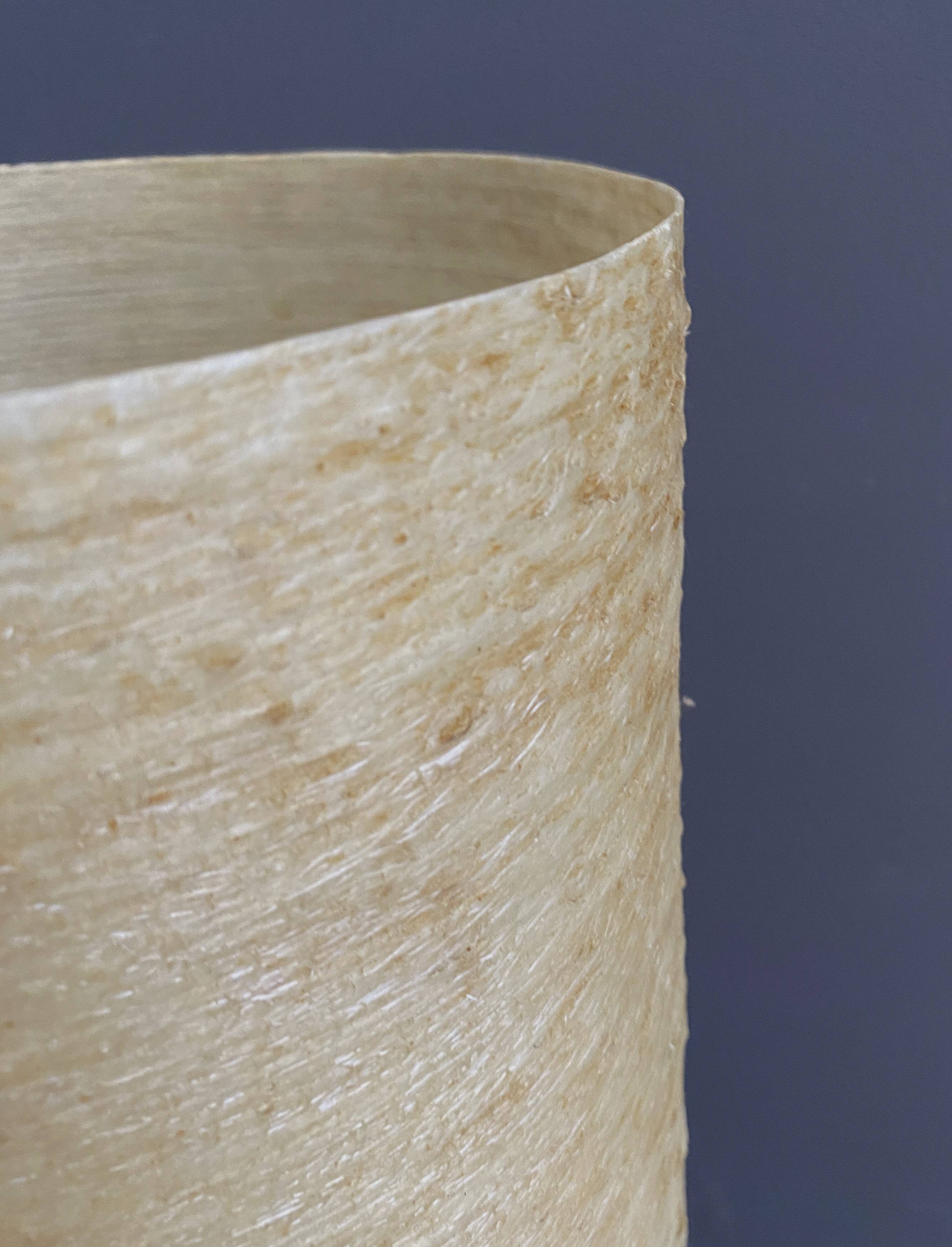 Rare Wood floor lamp with contra diabolo base 1960s