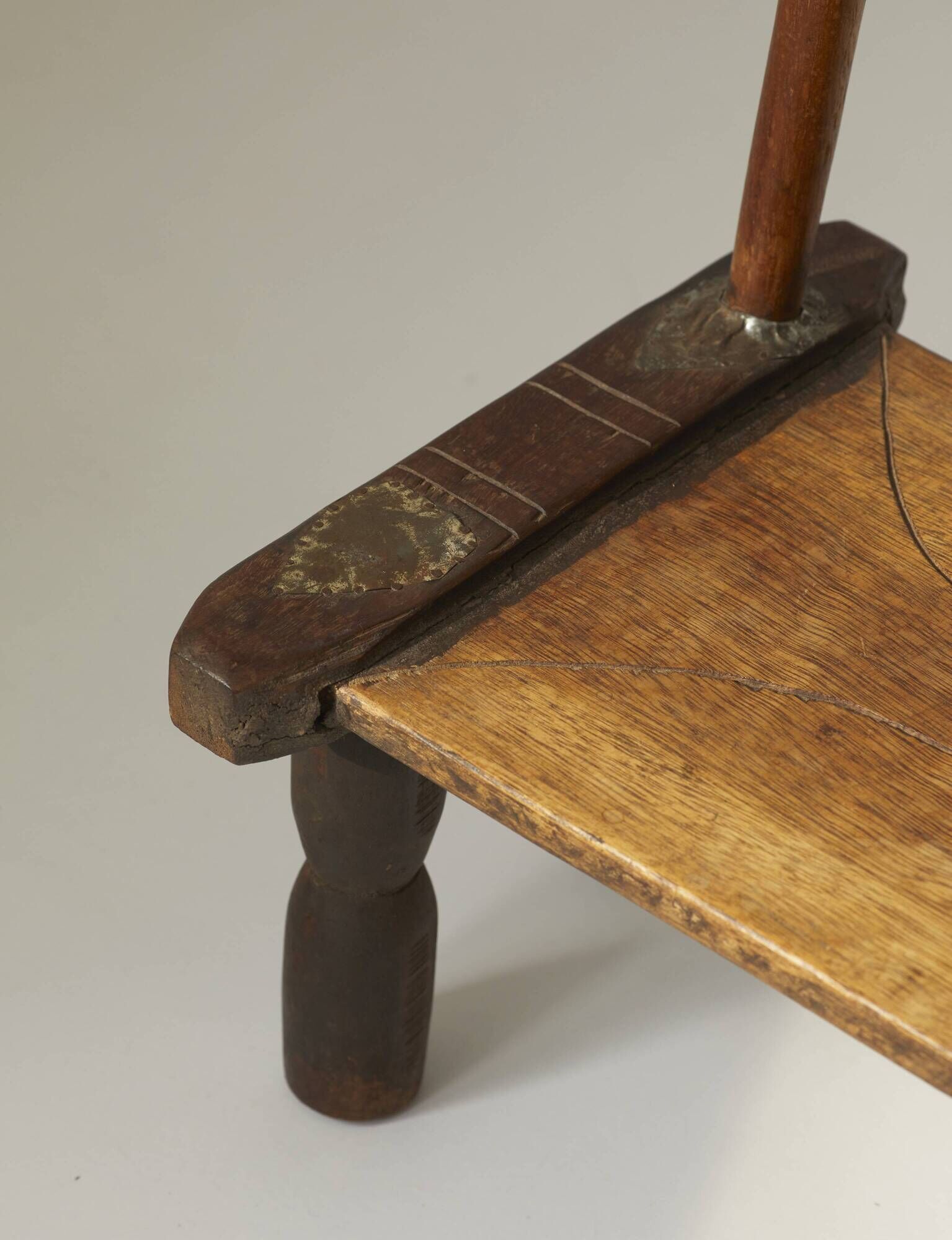 Small vintage wooden Baoulé chair (West Africa) Circa 1960