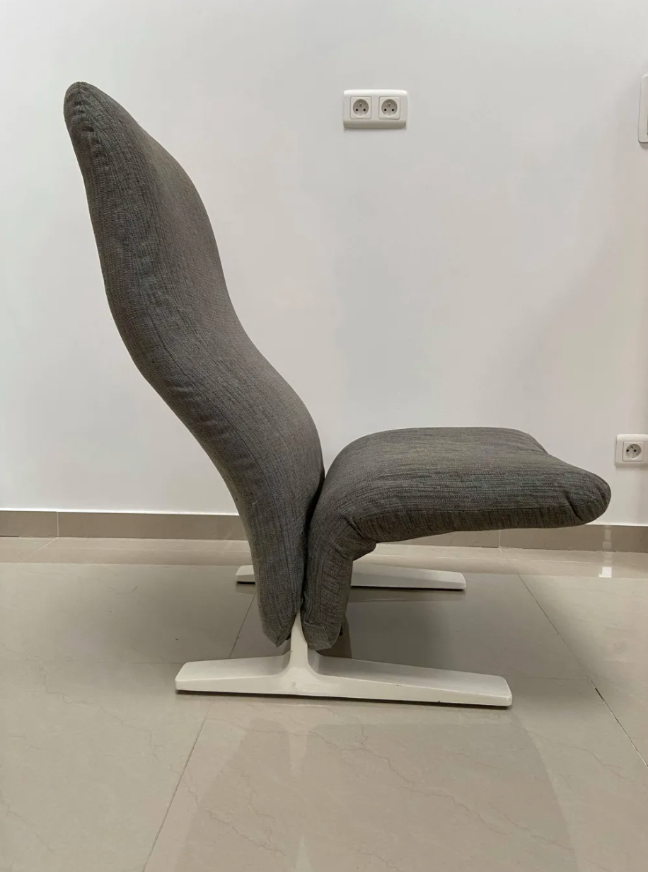 Concorde armchair by Pierre Paulin for Artifort 1960 Grey
