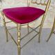Pair of chairs "Chariviari" in brass 60s
