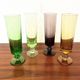 Vintage champagne flutes from the 1970s.