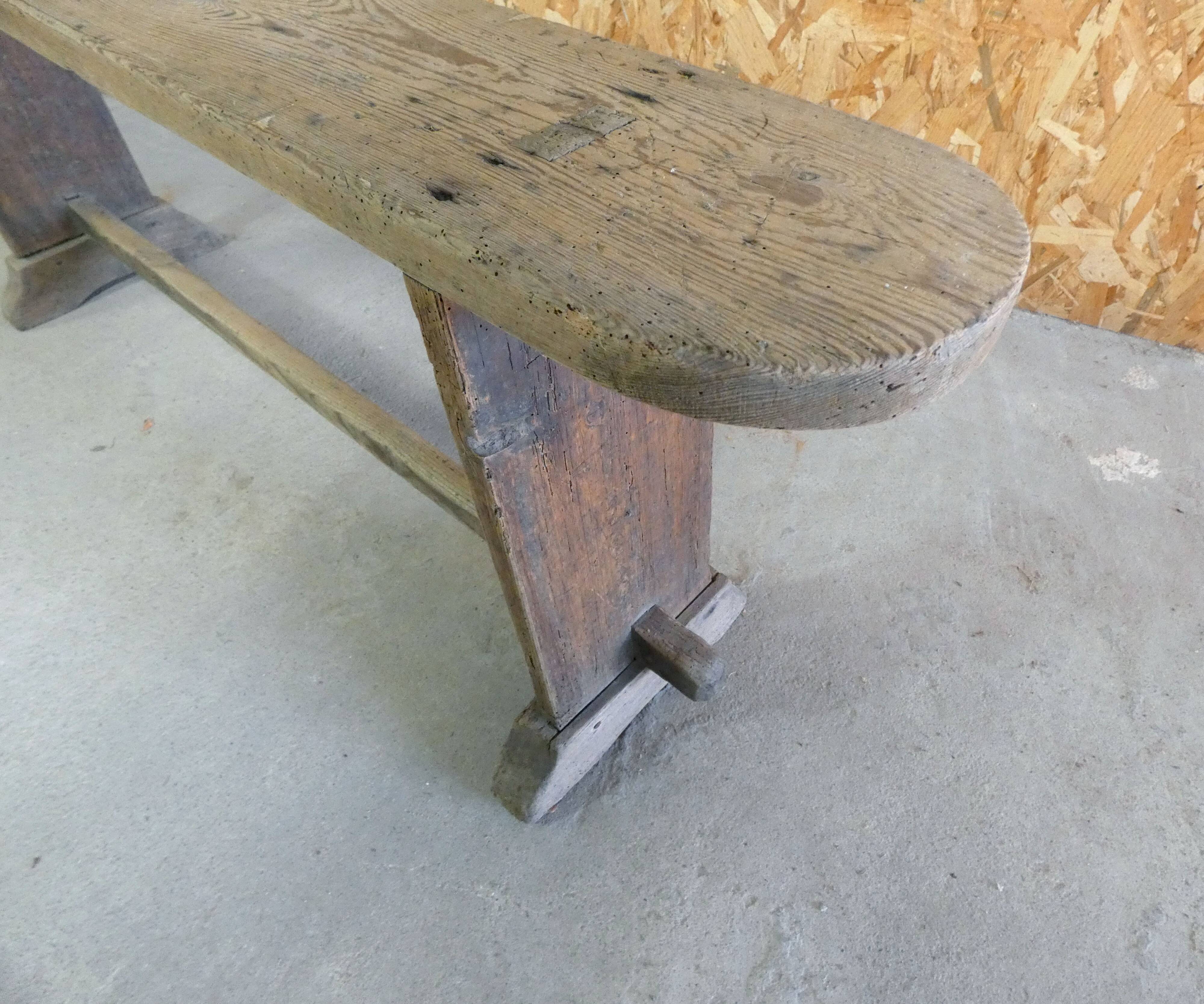 old farm bench