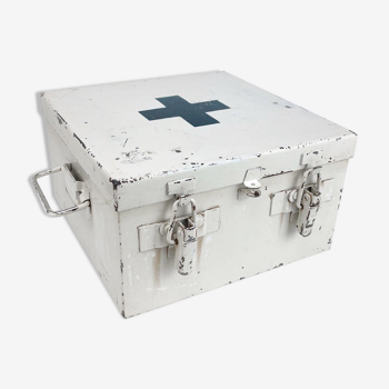 Industrial pharmacy box white metal