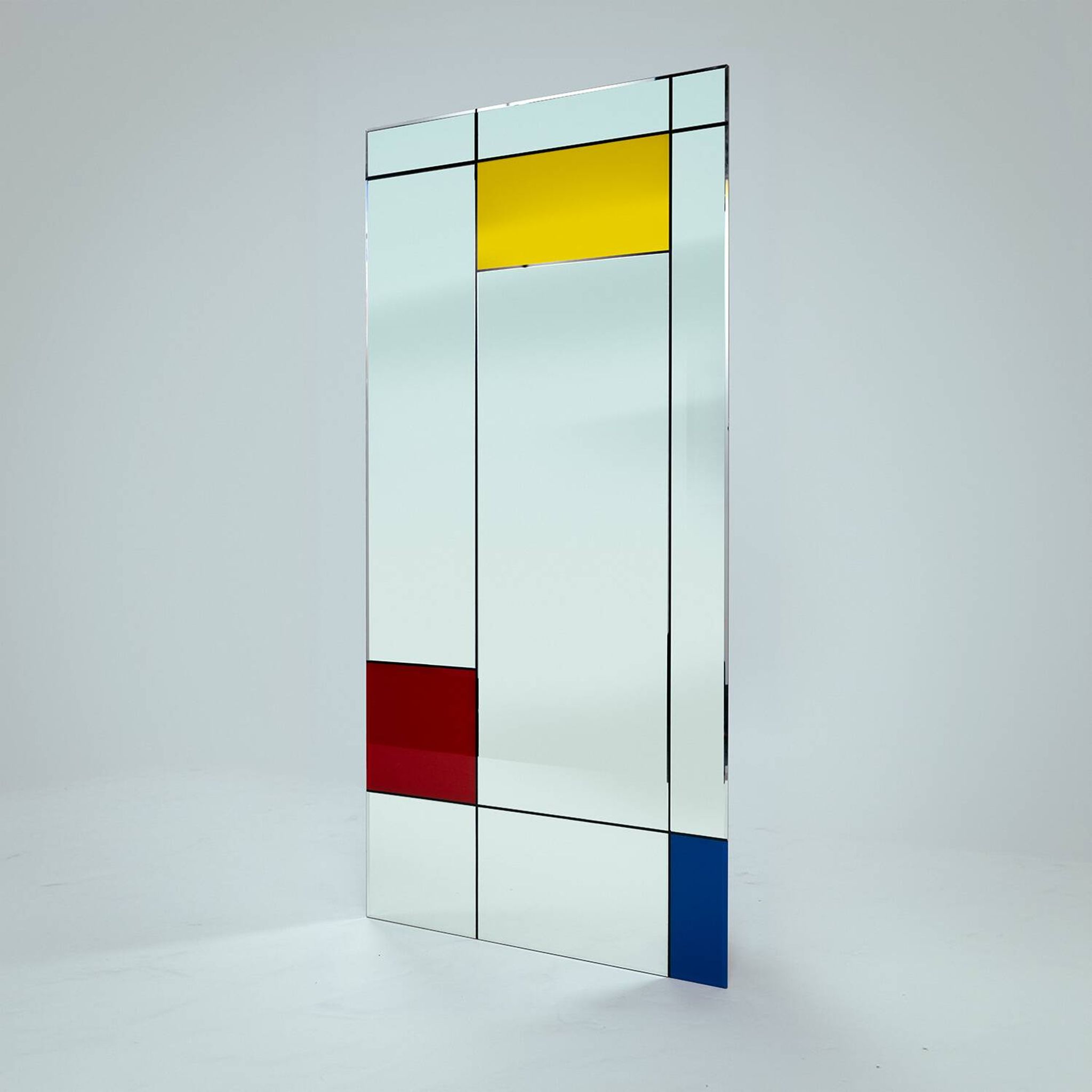 Wall mirror art De Stijl by Piet Mondrian by Rimadesio, Italy, 1980s.