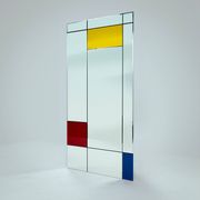 Wall mirror art De Stijl by Piet Mondrian by Rimadesio, Italy, 1980s.