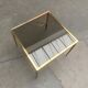 Brass and Glass Side Table in Hollywood Regency German Mid-Century Style by Vereinigte Werkstätten, 1960s