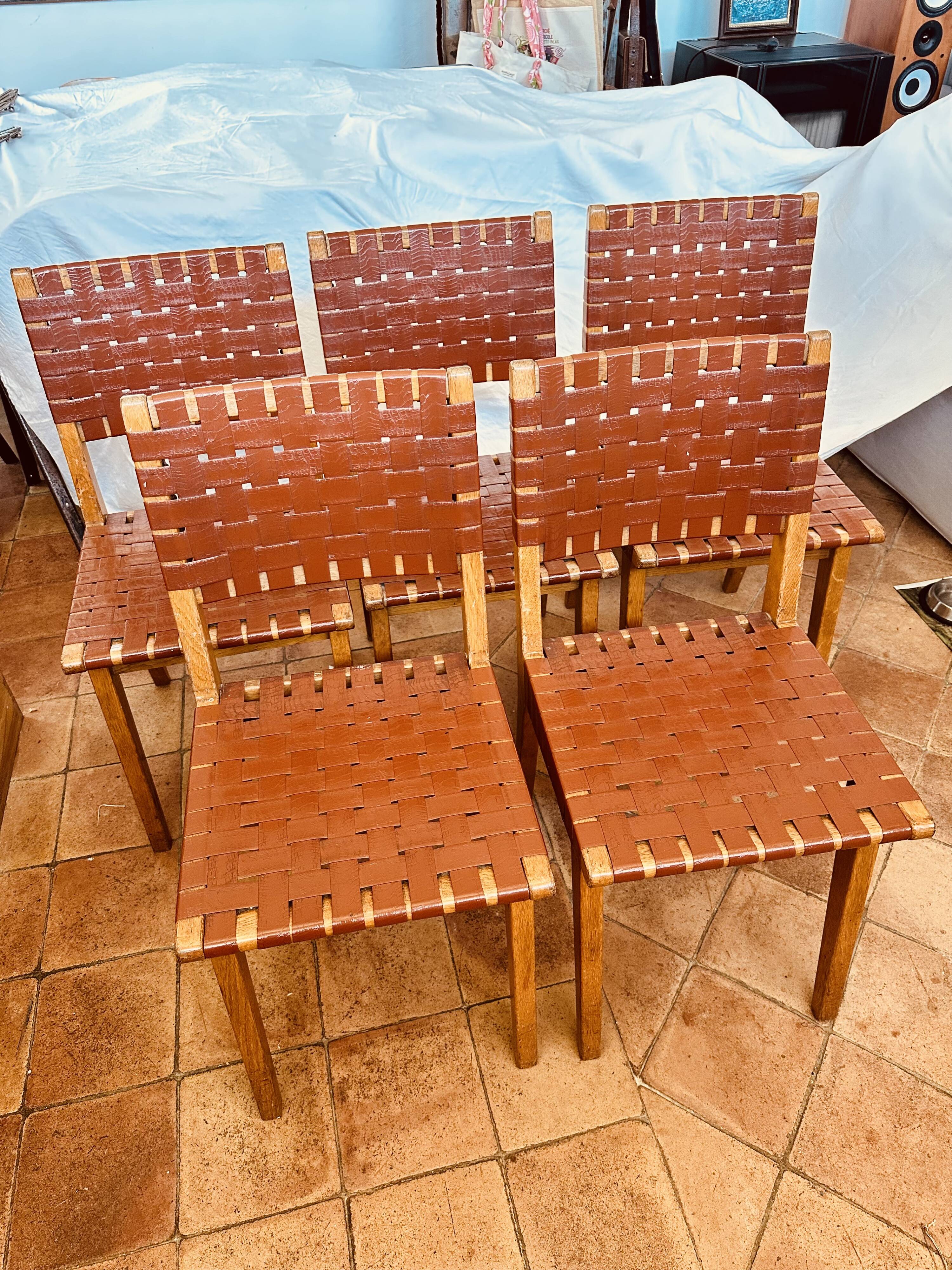 5 vintage chairs by Jens Risom for Knoll