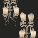 Large Maria Teresa Crystal Sconces Set of 2 1970’s