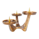 Chandelier brutaliste en bronze, 1960-1970