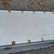 Old metal aluminum trunk / mail trunk / industrial / interior fabric