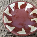 3 glazed terracotta plates