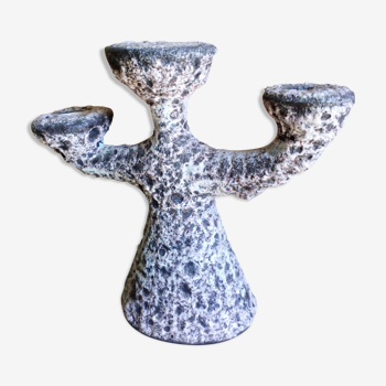 Ceramic scum three-branched lava candlestick