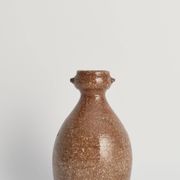 Japanese Shigaraki Inspired Handmade Stoneware Vase with Barnacle-Like Texture