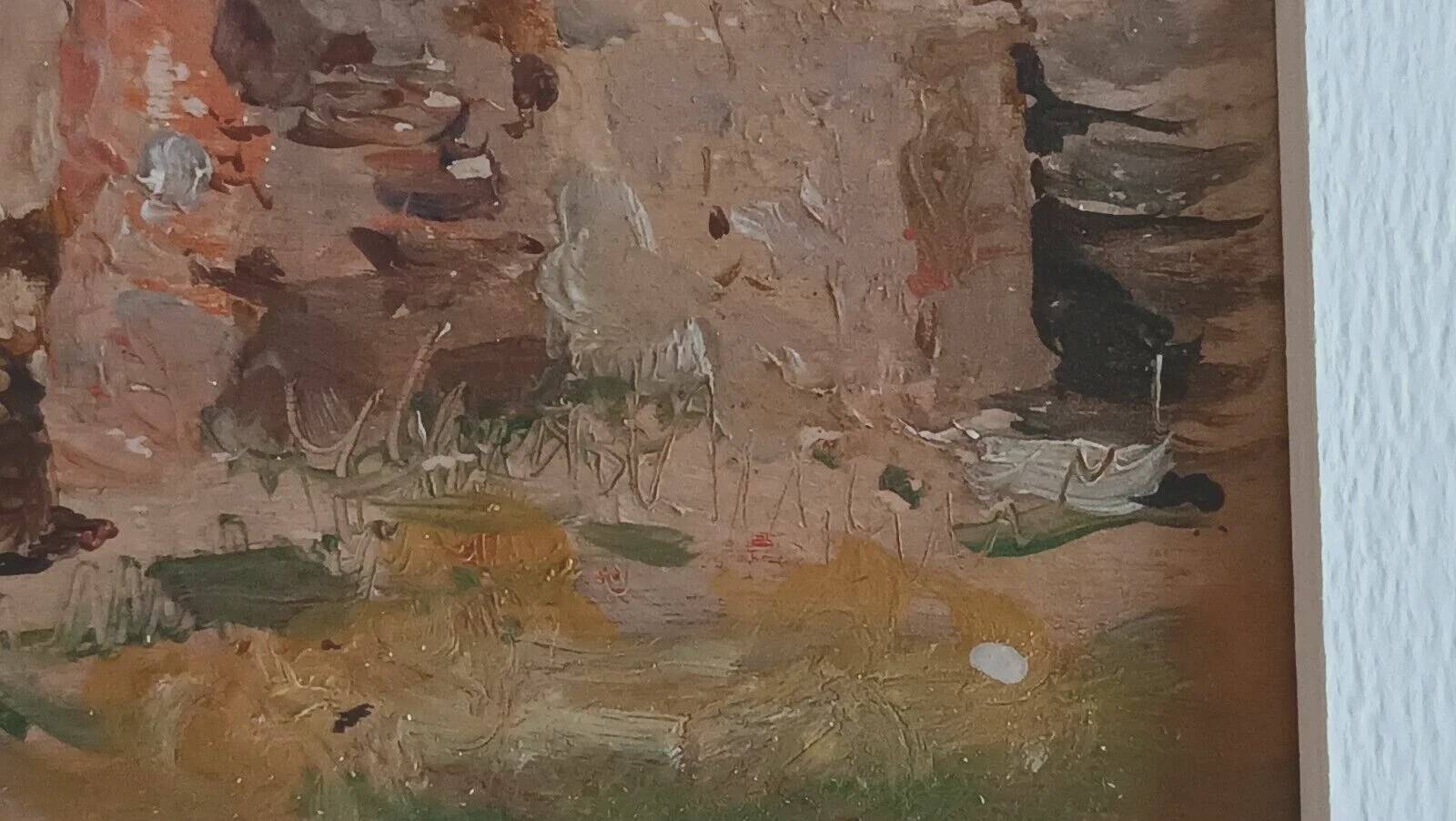 Oil painting on panel, Tuscan school, early 1900s