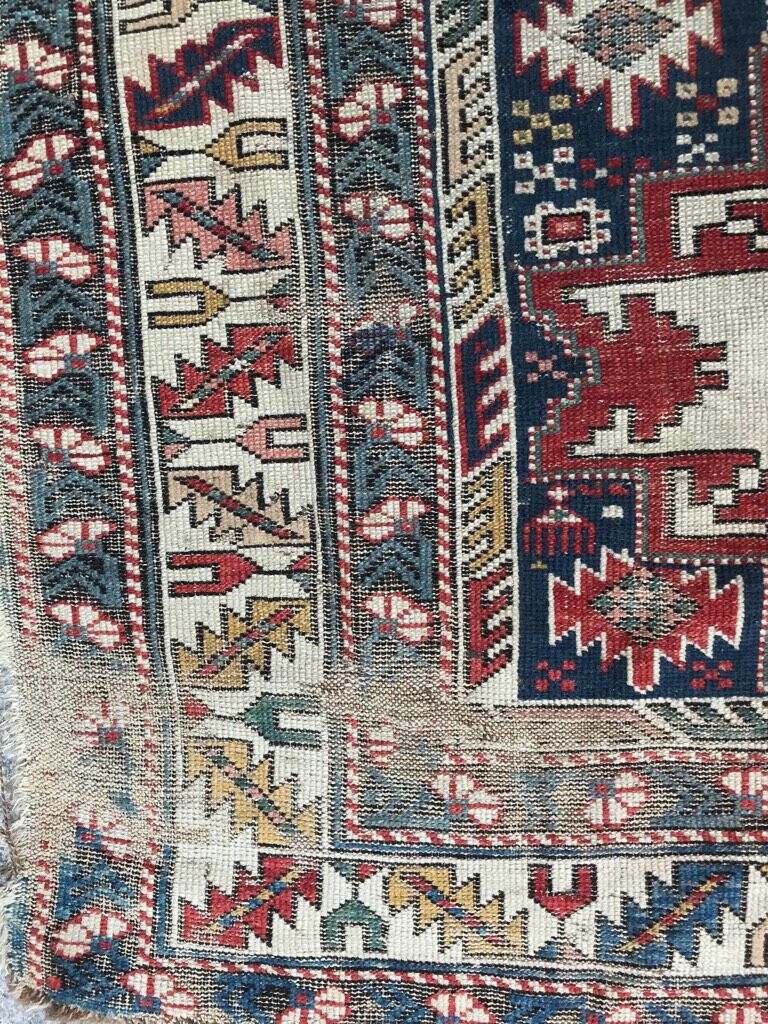 Carpet old Caucasian chirwan lesgui 133x100 cm