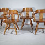 Scandinavian Design Armchairs made of Pine by Asko 1970s