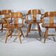 Fauteuils design scandinave en pin par Asko années 1970