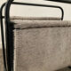 Vintage magazine holder in metal and leather