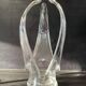 Unusual glass ashtray with a free and organic shape in the style of Daum.