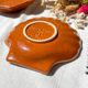 4 Vintage Coquilles St Jacques Céramique Emile Henry moucheté Made in France 1950