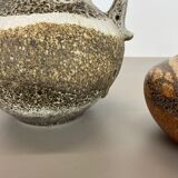 Set of two pottery fat lava vases by Scheurich, Germany, 1970s
