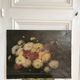 Oil on canvas 19th century bouquet of flowers