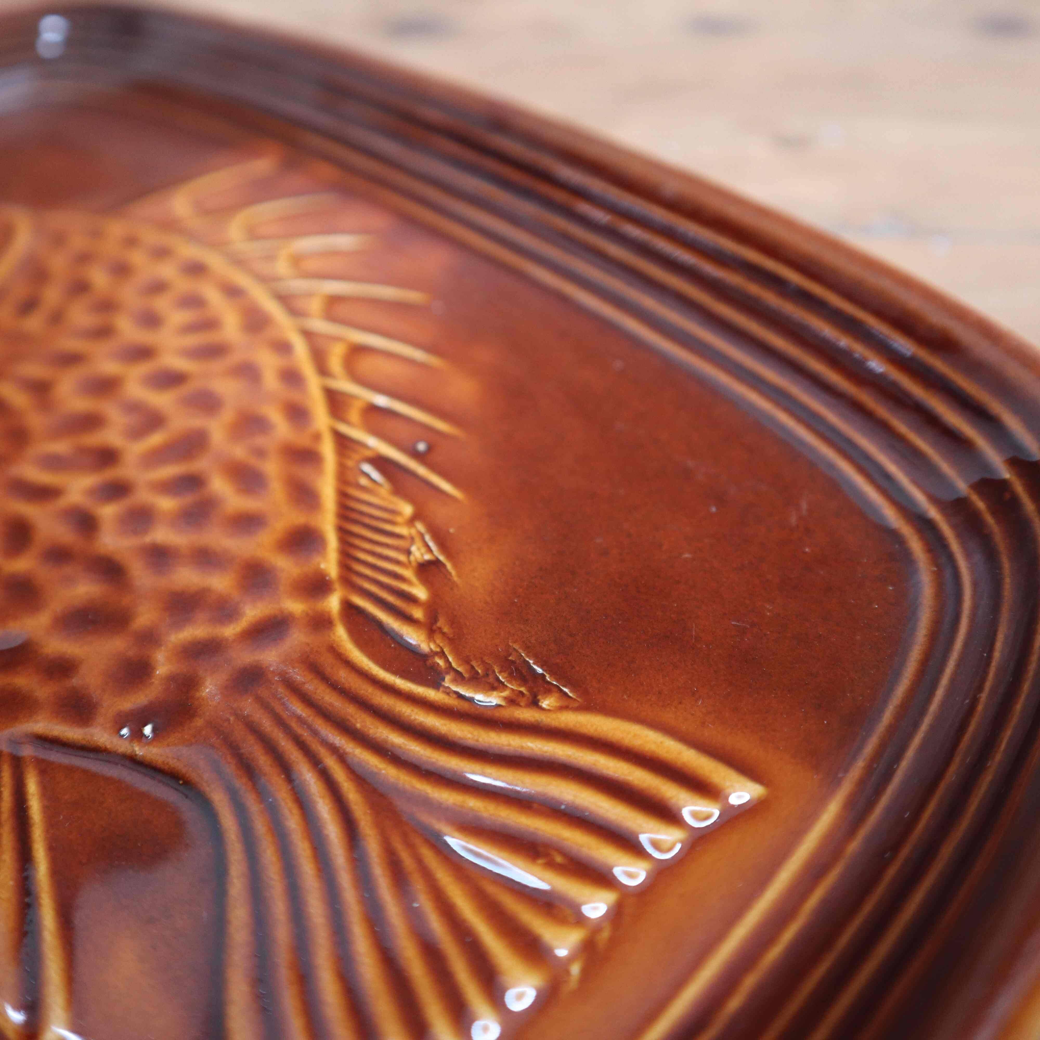 Fish plate Earthenware Saint Clément 1304 France