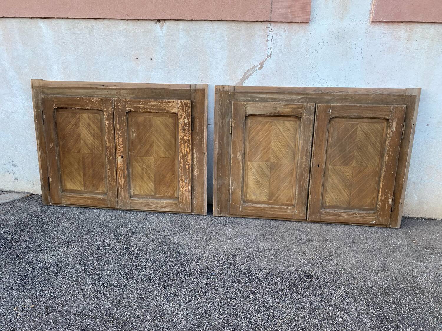 Pine cupboard duo